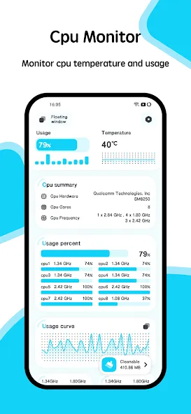 CPU Monitor - temperature screenshot 4
