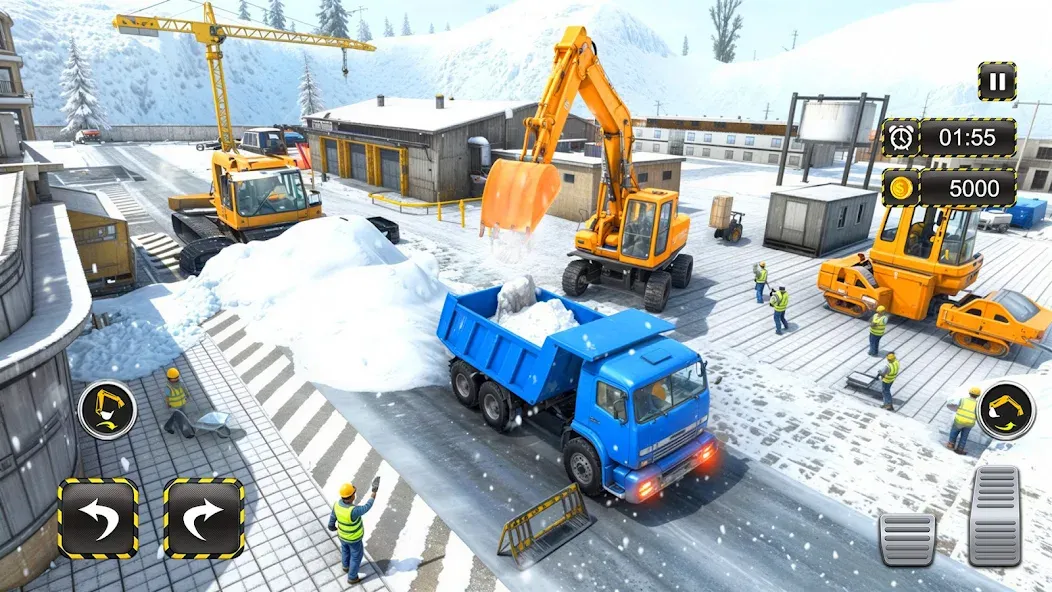 Snow Excavator Crane Simulator screenshot 4