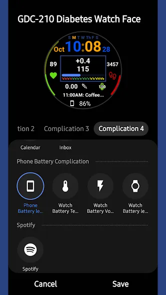 GDC-210 Diabetes Watch Face screenshot 6