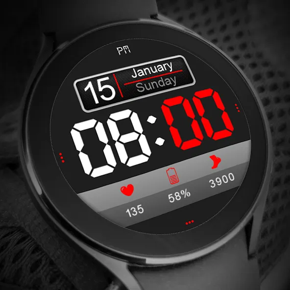 Digital Watch Face Key 014 screenshot 8