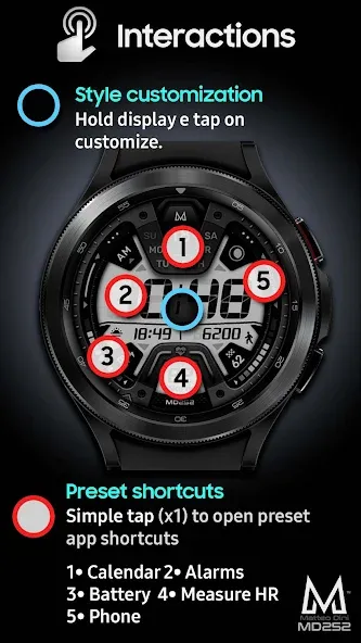 MD252 Digital watch face screenshot 7