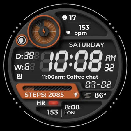 Chester Retro watch face screenshot 45