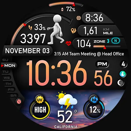 PER23 Platinum Watch Face screenshot 46