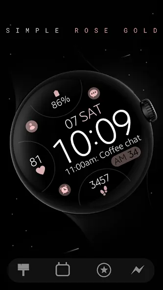 Simple Rose Gold watch face screenshot 6