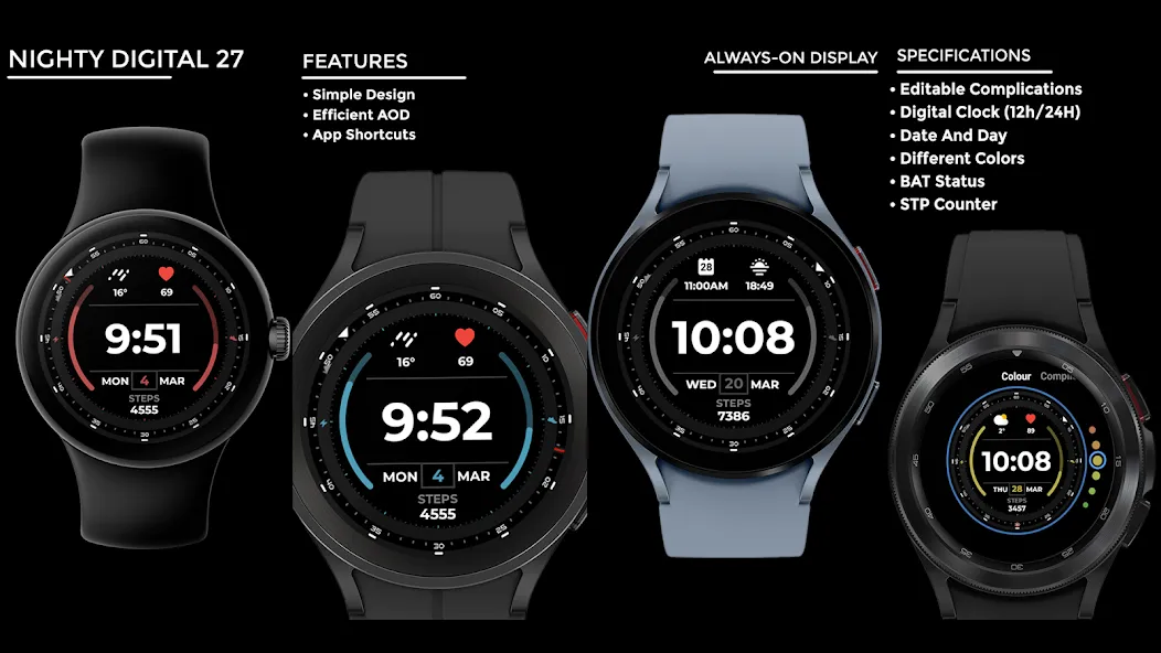 Nighty Digital 27 - watch face screenshot 15