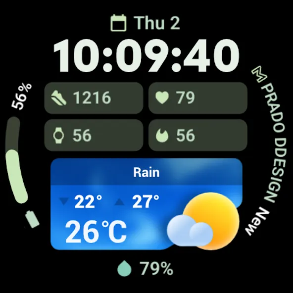 PRADO 94 Weather Watch Face screenshot 13