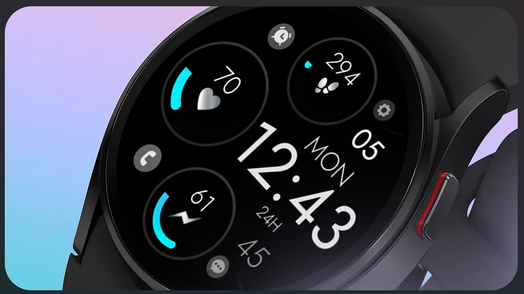 Digital Black Watch Face screenshot 6