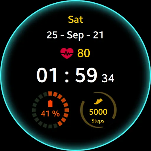 Green Glow Watch Face screenshot 5