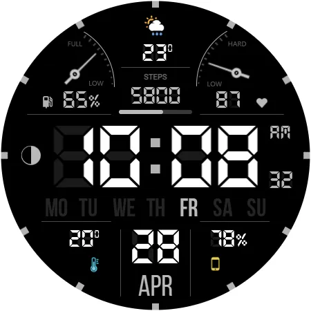 WFP 104 LCD watch face screenshot 33