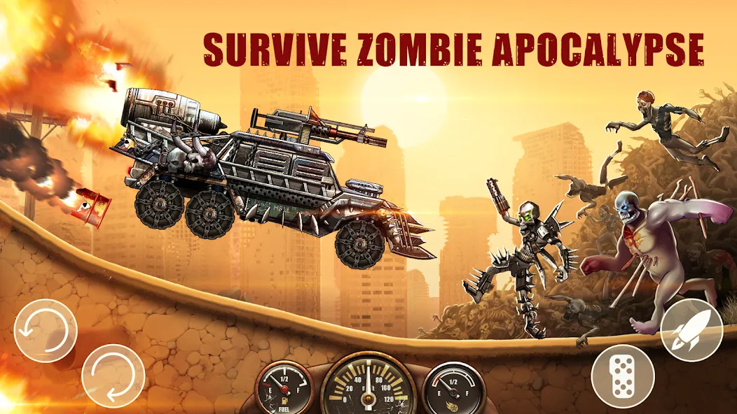 Zombie Hill Racing: Earn Climb screenshot 2
