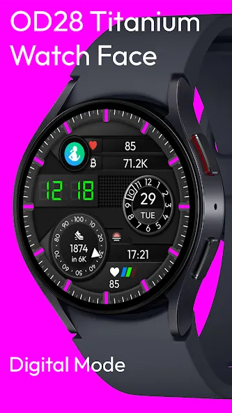 OD28 Titanium Watch Face screenshot 4