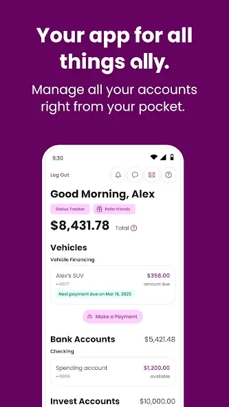 Ally: Bank, Auto & Invest screenshot 1