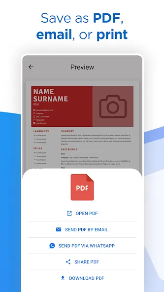 AI Resume Builder CV Maker PDF screenshot 7
