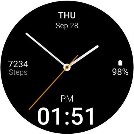 Minimal Hybrid Watch Face screenshot 9