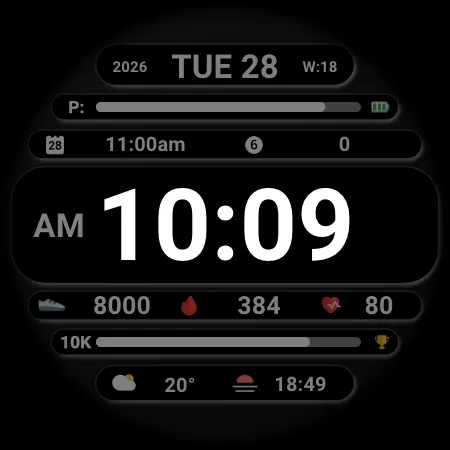 DADAM129: Digital Watch Face screenshot 28