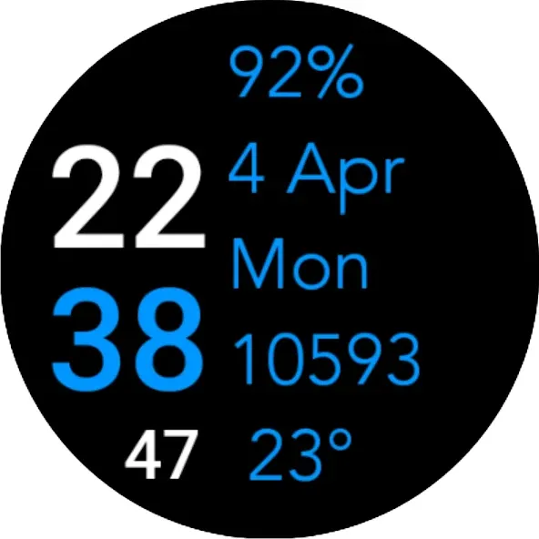 Five Big Text Watch Face screenshot 36