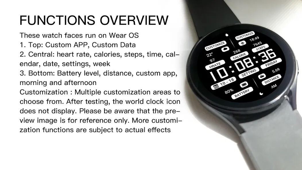 ZKin Watch Black White Message screenshot 10