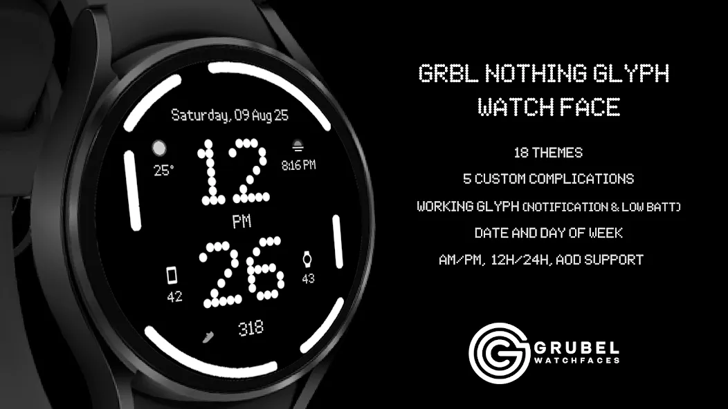 GRBL Nothing 2 Glyph Watchface screenshot 1