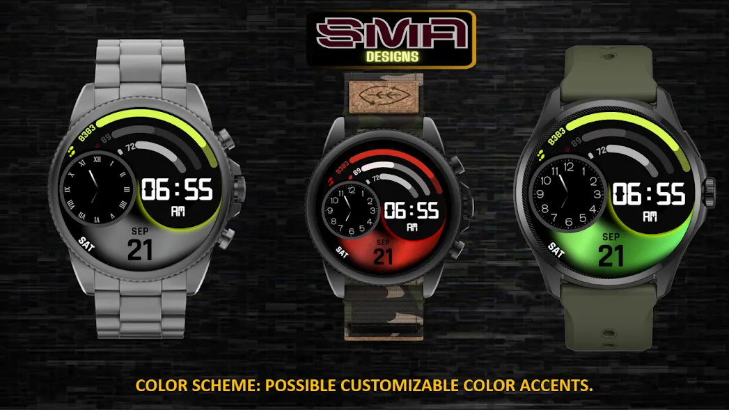 RainbowChrono WatchFace SAM-29 screenshot 7