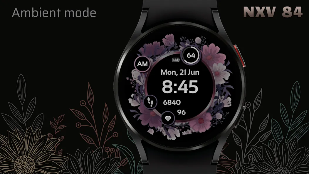 NXV84 Flora Elegant Watch Face screenshot 6