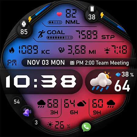 PER67 Digital Watch Face screenshot 44
