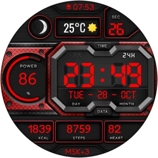 Flux Digital Watch Face screenshot 19