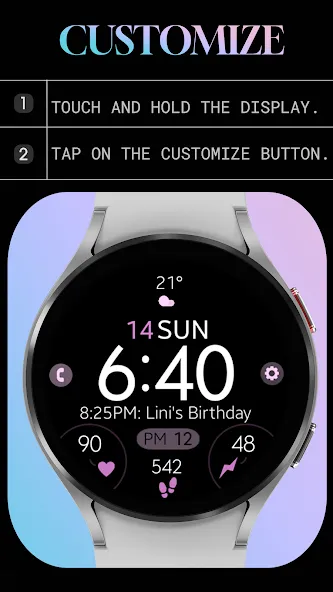 Battery 8 rose gold watch face screenshot 7