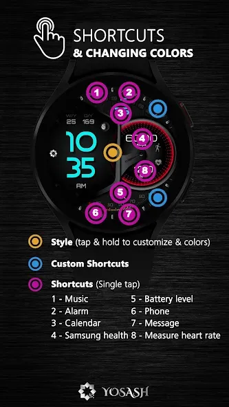 W305 Artistic Watch Face screenshot 6