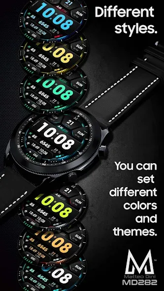MD282 3D Digital watch face screenshot 2