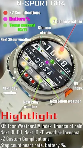 N-SPORT684 FlipDigital Weather screenshot 4