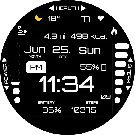 GRBL BLK Watch Face screenshot 2
