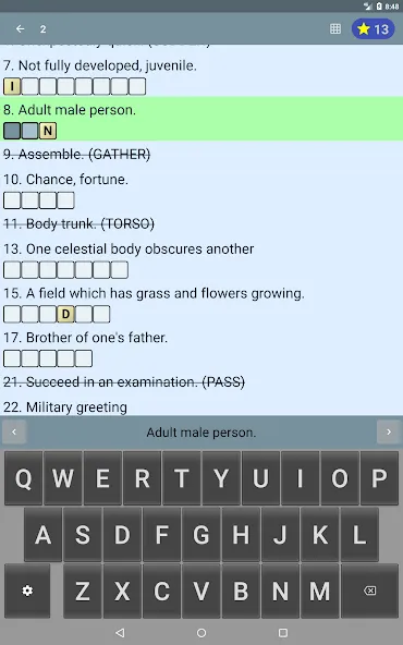 English Crossword Puzzle screenshot 11