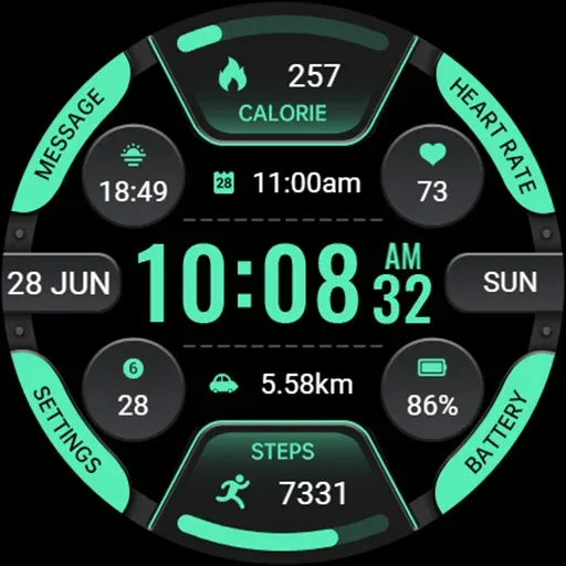 Ink Green Arc Data ZKin Watch screenshot 42