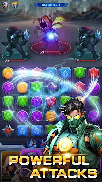 Superhero & Puzzles Match3 RPG screenshot 5