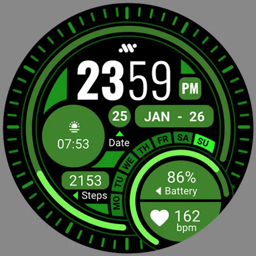 Digital Sport Watch face screenshot 10