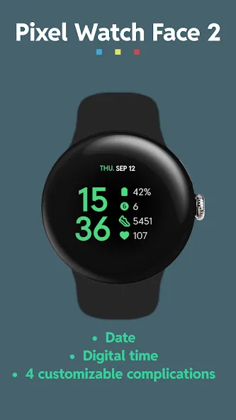 Pixel Watch Face 2 screenshot 2