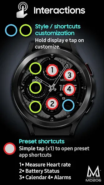 MD206 Analog watch face screenshot 7