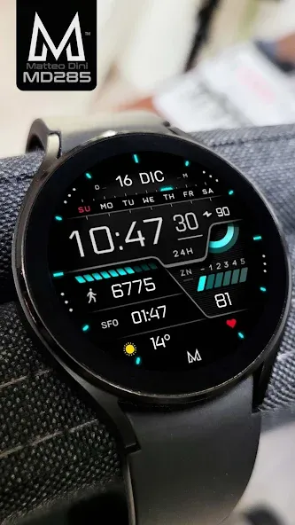 MD285 Digital watch face screenshot 3