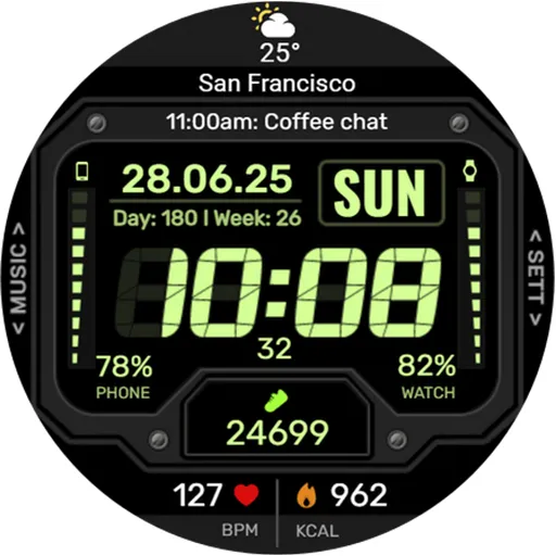 WFP 151 Old school watch face screenshot 42