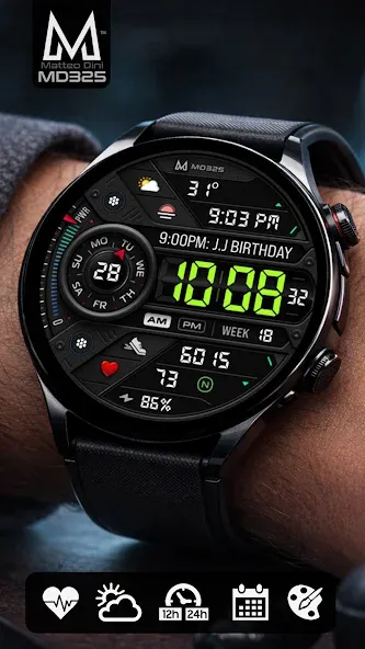 MD325 Digital Sport Watch Face screenshot 3