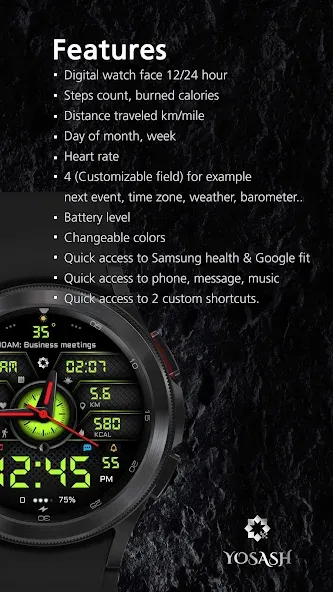 A450 Modern Watch Face Wear OS screenshot 5
