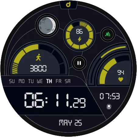 DS D006 - Digital watch face screenshot 5