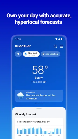1Weather Forecasts & Radar screenshot 1