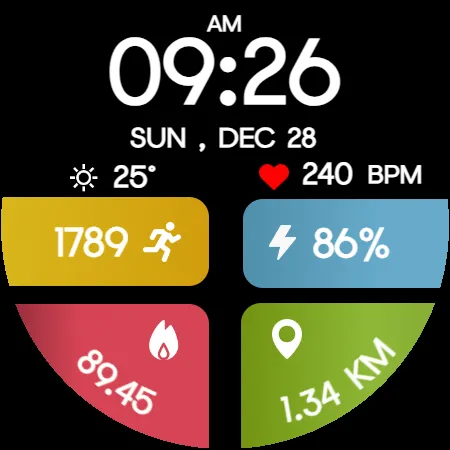 Color FitnessTracker WatchFace screenshot 21