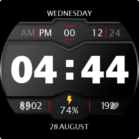 Digital Watch Face Key 017 screenshot 27