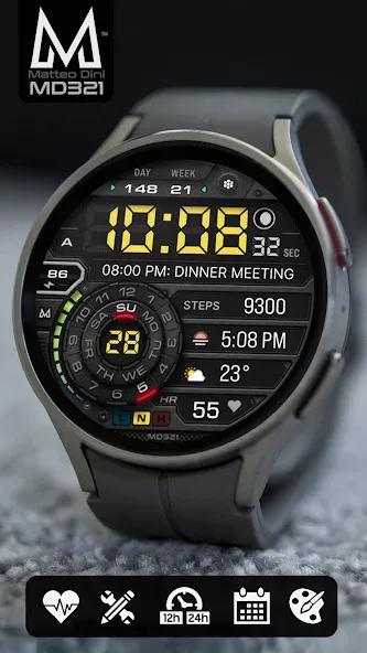 MD321 Digital Watch Face screenshot 4