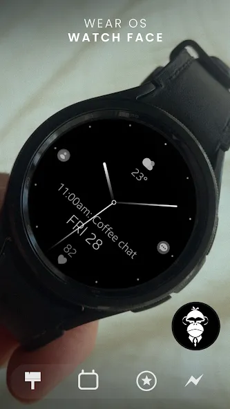 Minimal Black v27 watch face screenshot 5