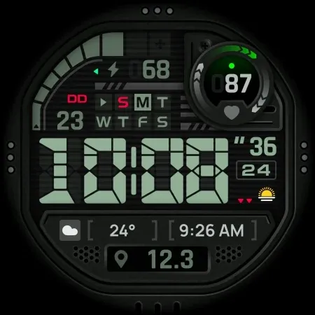 SH073 Watch Face, WearOS watch screenshot 13