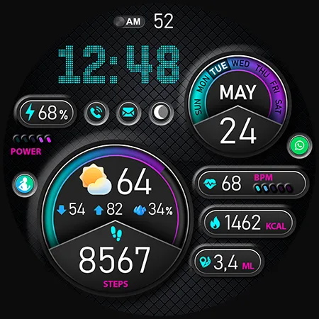 PER15 Sport Digital Watch Face screenshot 44