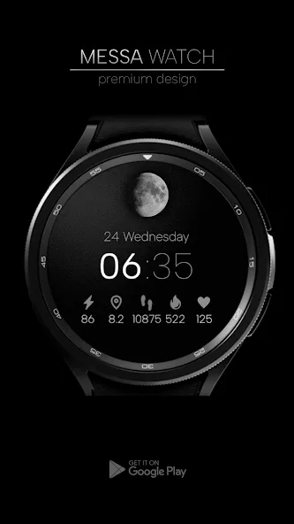 Minimal Watch Face Moon screenshot 3